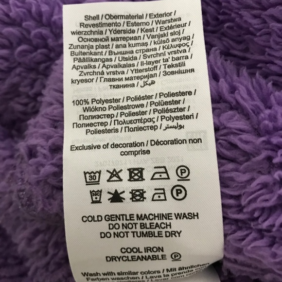 NOISY MAY Teddy Fleece Jacket Sweater L Purple Button Down Super Soft Cozy - Picture 6 of 7